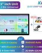 11.5 inch Car Radio GPS Androidauto Carplay For Tesla style For Nissan Hyundai KIA Toyota Honda Multimedia Player For 9/10 inch - Riparo82