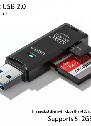 Lettore di schede USB 3.0 multifunzionale 2 in 1Micro SD TFMemoryCardReaderUSBFlashDrive Adattatore per schede per PC Accessori per laptop