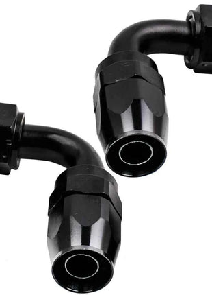 10AN AN10 12FT Nylon Braided Fuel hose Line + Black Swivel Fitting Hose End Kits