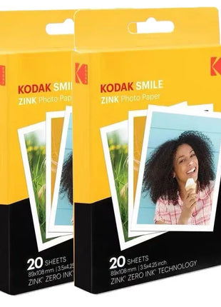 Disponibile 20/80 fogli di carta fotografica Kodak Premium Zink Print 3,5x4,25 pollici compatibile con la fotocamera istantanea Kodak Smile Classic