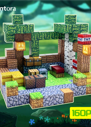 Blocchi magnetici Mine World Magnet Cube Brick Set Miglior regalo per ragazzi Ragazze Bambini 3+ Giocattolo stile pixel fai-da-te - riparo82