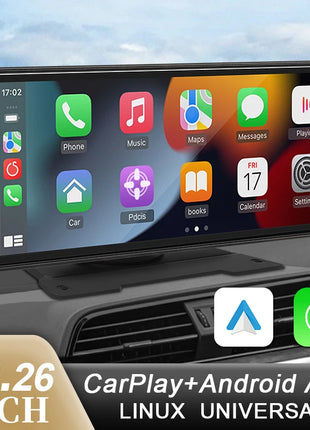10.26"  Car Mirror Radio Multimedia Video Player Universal Wireless Carplay Android Auto Screen With Bluetooth AUX USB - Riparo82