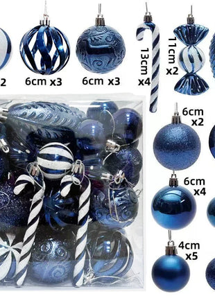 29/36/40 pezzi palla di Natale argento rosso albero di Natale pendenti appesi stampati sfere di Natale in oro a forma speciale 2024 nuovo - riparo82