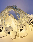 1PC Halloween 10 LED Battery Powered String Lights With Ghost Witch Cat Pumpkin Spider Web Skeleton Mummy Pirate Shape Indoor - Riparo82