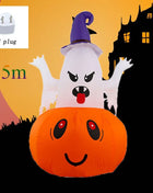Halloween 1.5m Inflatable Luminous Decoration White Ghost Hat Pumpkin Built-in LED Light Ghost Christmas Outdoor Indoor Ornament - Riparo82