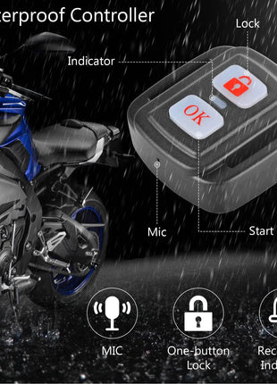 2in Motorcycle Driving Recorder Dash Cam 1080P+720P HD Lens Rainproof DVR Loop Recording Front Rear Motorcycle Recorder Dash Cam - Riparo82