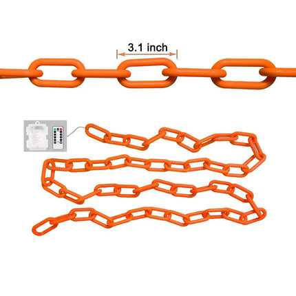 2/3M Halloween Plastic Chain Lights Props Chains with 8 Lighting Modes String Lights for Skeleton Dog Spooky Outdoor Decorations