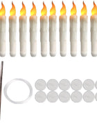 Halloween LED Floating Candles with Magic Wand Remote Battery Operated Potter Floating Candles Warm Light Home Party Decoration - Riparo82