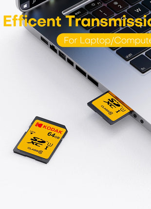 Scheda SD Kodak per HD SLR DV ad alta velocità Classe 10 U1 V30 UHS-I Scheda di memoria video 32GB 64GB 128GB SDXC Sdcards per fotocamera