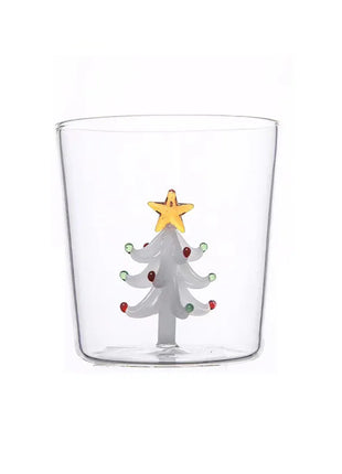 FOME Tazza di vetro creativa 1/2 pezzi Albero di Natale Caffè resistente al calore Tazza da latte Tè Tazza da caffè espresso Regali di Natale per ragazza - riparo82