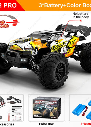 Teeggi 16101 /16102 PRO 1:16 Auto RC ad alta velocità con luce LED Drift 70KM/H 4WD RC Off-Road Car Monster Truck Giocattolo per i regali del capretto
