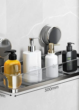 Portaoggetti da bagno a ventosa, WC senza perforazione, portaoggetti rimovibile a parete, lavabo, appendiabiti da parete