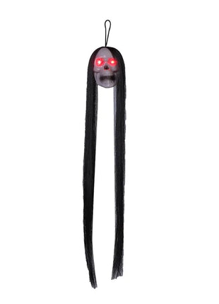 1PCS New Halloween Hanging Long Hair Ghost Skeleton LED Light-emitting Horror Skeleton Ghost Bar Haunted House Decoration Props - Riparo82
