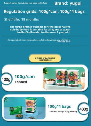 YUR KWAI Sub-Adult Turtle Food - Protein Pellets for Red-Ear Slider/Terrapin/Box Turtle-Shell Hardening Formula with Calcium&D3 - Riparo82