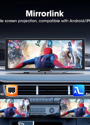 10/11.26" Wireless Carplay Screen for Car,4K Dash Cam HD Car DVR,Android Auto GPS Navigation Video Recorder,1080P Camera,FM,WIFI - Riparo82