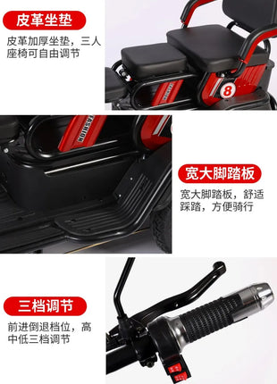 HLZ electric tricycle adult household battery tricycle - Riparo82