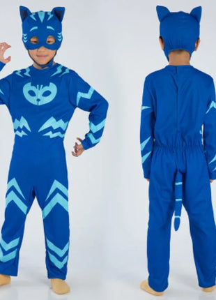 Costume Blue Anime Hero Carnevale 2026 - Pigiama Cosplay con Maschera Bambini