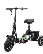 Scooter per mobilità a 3 ruote per adulti Scooter elettrico con manubrio a cestino Piccolo triciclo elettrico pieghevole per pendolari per anziani - riparo82