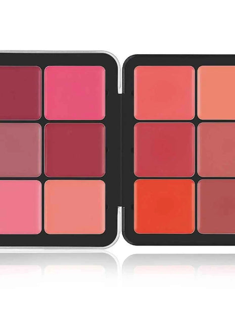 12-color blush palette Matte blush palette creamy