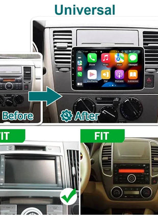 10 inch 2 DIN Android 14 Universal Multimedia Video Player, Car Radio, Wireless carplay android auto WiFi, GPS, Bluetooth, Audio - Riparo82