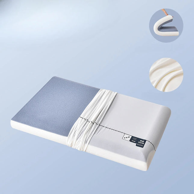 Deep Sleeping Pillow Dual Core Cervical Support Pillow Memory Foam Filled Side Sleeping Slow Rebound Pillow for Men and Women