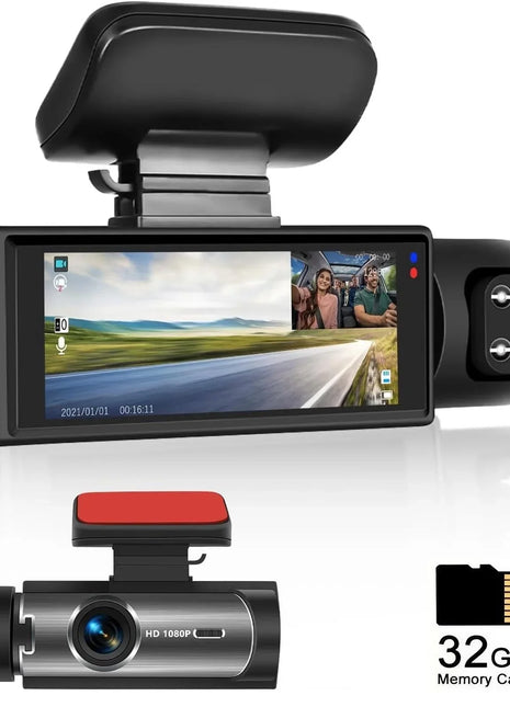 1080P HD Front Rear Dashcam 1 Count Dash Camera for Car,Car Driving Recorder with IR Night-Vision G Sensor 3.16 Inch IPS Screen - Riparo82