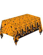 Halloween Decoration Tablecloth,Disposable Pumpkin Spider Web Bat Plastic Table Cover,Halloween Party Home Table Decor - Riparo82