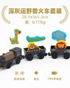 Set di treni elettrici Giocattoli Modello di treno Auto elettrica adatta per ferrovia in legno Pista del treno in legno Regalo di Natale per bambini