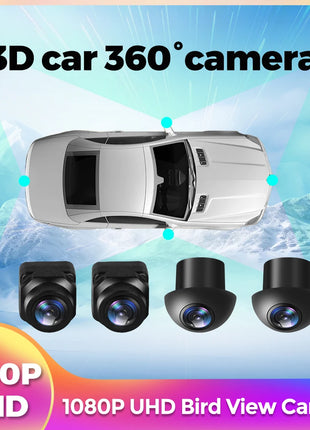 Car 360° Panoramic Right+Left+Front+Rear View Camera System 1080P UHD Bird View With Night Vision Camera For Android Auto Radio - Riparo82
