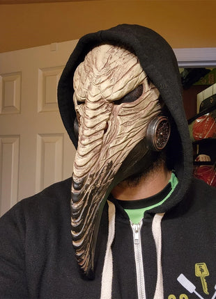 Gothic Black Death Plague Doctor Mask Halloween Party Cosplay Steampunk Bird Beak Mask Scary Costume Long Nose Crow Beak Masks - Riparo82