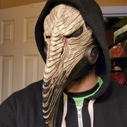 Gothic Black Death Plague Doctor Mask Halloween Party Cosplay Steampunk Bird Beak Mask Scary Costume Long Nose Crow Beak Masks