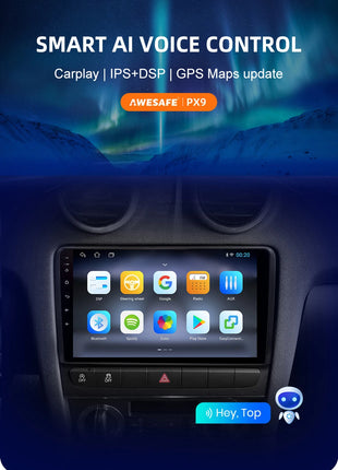 AWESAFE PX9 Car Radio Autoradio for Audi A3 8P 2003 - 2013 Wireless Carplay Screen Android Auto Stereo GPS France - Riparo82