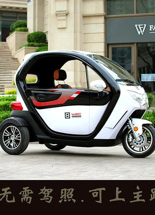 Pick up and drop off children Electric tricycle does not turn over Fully enclosed scooter with a battery life of 190 kilometers - Riparo82