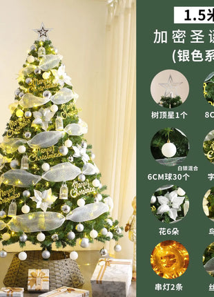 Albero di Natale Casa Nuova crittografia Luminoso Grandi decorazioni natalizie Pacchetto fai da te di lusso