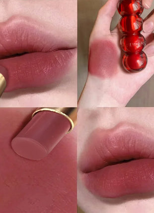 Matte Velvet Lipstick Cute Gourd Shape Easy To Wear Solid Lip Gloss Waterproof Non-stick Cup Lip Tint Korea Makeup Cosmetics - Riparo82