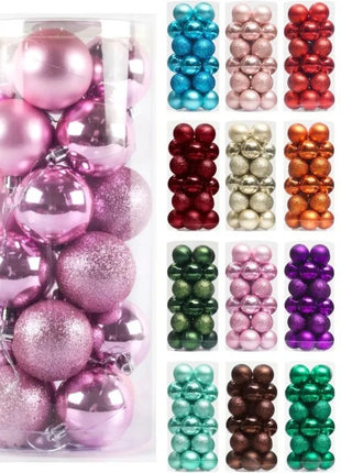 24 pezzi 6 cm grandi decorazioni con palline di Natale appese ornamenti pendenti per albero di Natale decorazioni per feste a casa di Natale 2026 accessorio di Capodanno - riparo82