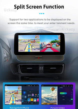10.25Snapdragon 665 Wireless Carplay AutoRadio Android 14 For Audi Q5 2009-2016 Stereo Screen GPS Navigation Multimedia HeadUnit - Riparo82