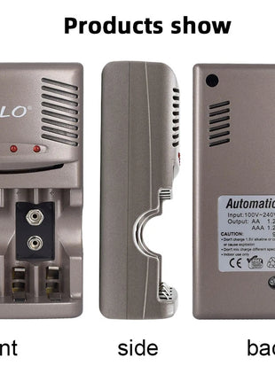 Batteria ricaricabile PALO 6F22 9V Ni-MH Batterie 9 V 300mAh Batteria da 9 volt a bassa autoscarica a 9 volt con caricabatterie intelligente - riparo82