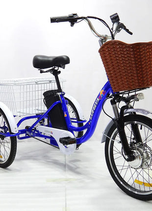 3 Wheel Electric Tricycle Cargo Bike 20 Inch 350w 48v Family Electric Wheel For Bicycle For Women Man Adult With Pull Basket - Riparo82