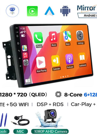 Android 14 Car Radio QLED GPS Navigation Multimedia Player For Jeep Compass/Commander/Grand Cherokee/Wrangler/Liberty AutoRadio - Riparo82