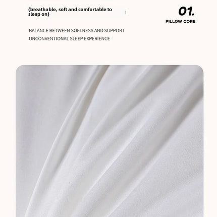Sleeping Pillows for Bedroom Double Top Bed Stuffed Hotel Five-star Soft Orthopedic Pillow 48*74 Solid Color Extension Cushion
