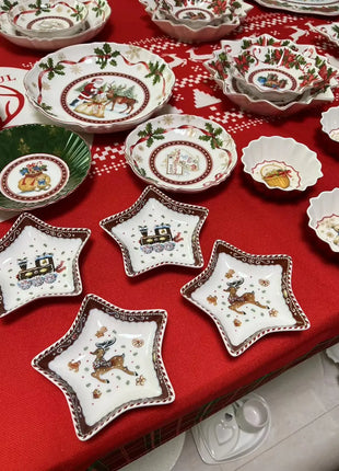 Vendita calda tedesca V Bao Stoviglie Natale Piatto da pranzo europeo Piatto da insalata Ciotola per zuppa - riparo82