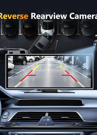 11.26 inch Dash Cam 4K Car DVR Wireless Carplay & Android Auto GPS Navigation Video Recorder Dashboard Dual Lens Dual BT FM AUX - Riparo82