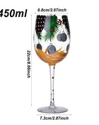 Bicchieri da vino natalizi da 450 ml Albero di Natale di Babbo Natale Aghi di pino Bicchieri da vino rosso per vino Succo di champagne - riparo82