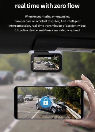 HP car camera dash cam camera 2k HD night vision WiFi DVR video loop video parking monitoring car dashcam auto - Riparo82