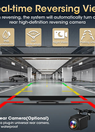 10.26" Wireless Carplay Android Auto Screen Car Radio Multimedia Video Player Rearview Camera Automotive Accessories 5G WIFI FM - Riparo82