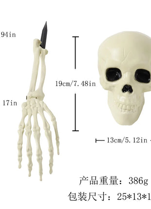 Halloween Decoration Skull Skeleton Horror Artificial Arm Outdoor Yard/garden Decorations Ghostface Hallowen Day of The Dead - Riparo82