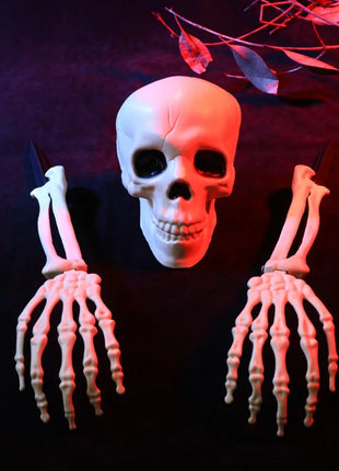 Halloween Decoration Skull Skeleton Horror Artificial Arm Outdoor Yard/garden Decorations Ghostface Hallowen Day of The Dead - Riparo82