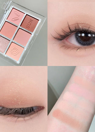 SHAQINUO Six-Color Eyeshadow Palette Matte Earth Colors Brightening Silkworm Pearl Beginner Eyeshadow Comprehensive Palette - Riparo82