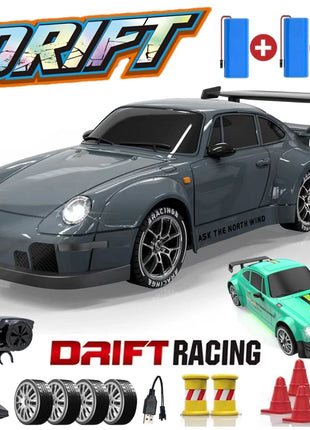 4WD RC Drift Car con luce a LED 2.4G Radio 20KM/h Auto da corsa telecomandate ad alta velocità Modello di veicolo Giocattolo regalo per Ragazzo Ragazza Kid